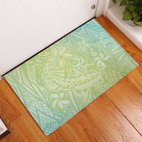 Baby Green Gradient Polynesia Rubber Doormat Hawaiian Tribal Hammerhead Shark Tattoo LT14 - Polynesian Pride