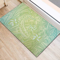 Baby Green Gradient Polynesia Rubber Doormat Hawaiian Tribal Hammerhead Shark Tattoo LT14 - Polynesian Pride