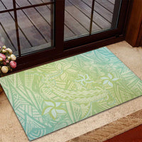 Baby Green Gradient Polynesia Rubber Doormat Hawaiian Tribal Hammerhead Shark Tattoo LT14 - Polynesian Pride