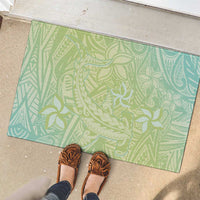 Baby Green Gradient Polynesia Rubber Doormat Hawaiian Tribal Hammerhead Shark Tattoo LT14 - Polynesian Pride
