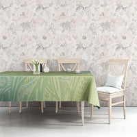 Baby Green Gradient Polynesia Tablecloth Hawaiian Tribal Hammerhead Shark Tattoo