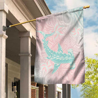 Baby Pink Gradient Polynesia Garden Flag Hawaiian Tribal Hammerhead Shark Tattoo LT14 House Flag Baby Pink - Polynesian Pride