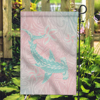 Baby Pink Gradient Polynesia Garden Flag Hawaiian Tribal Hammerhead Shark Tattoo LT14 Garden Flag Baby Pink - Polynesian Pride