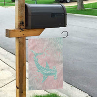 Baby Pink Gradient Polynesia Garden Flag Hawaiian Tribal Hammerhead Shark Tattoo LT14 - Polynesian Pride