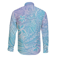 Baby Blue Gradient Polynesia Family Matching Mermaid Dress and Hawaiian Shirt Hawaiian Tribal Hammerhead Shark Tattoo