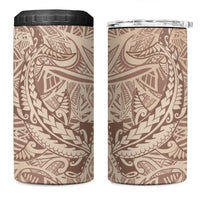 Pastel Brown Polynesia 4 in 1 Can Cooler Tumbler Hawaiian Tribal Hammerhead Shark Tattoo LT14 One Size: 16 oz Pastel Brown - Polynesian Pride
