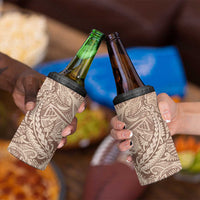 Pastel Brown Polynesia 4 in 1 Can Cooler Tumbler Hawaiian Tribal Hammerhead Shark Tattoo LT14 - Polynesian Pride