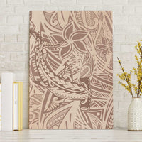 Pink Gradient Polynesia Canvas Wall Art Hawaiian Tribal Hammerhead Shark Tattoo