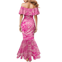 Beige Gradient Polynesia Family Matching Mermaid Dress and Hawaiian Shirt Hawaiian Tribal Hammerhead Shark Tattoo