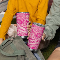 Beige Gradient Polynesia Tumbler Cup Hawaiian Tribal Hammerhead Shark Tattoo