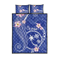 FSM Chuuk Constitution Day Quilt Bed Set Frangipani Flowers Polynesian Curves Style