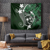 FSM Chuuk Tapestry Turtle Tropical Flowers Polynesian - Green