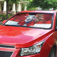 Personalized New Zealand Sheep Christmas Auto Sun Shade Hipi Meri Kirihimete Silver Fern Xmas Tree - Polynesian Pride