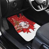 Personalized New Zealand Sheep Christmas Car Mats Hipi Meri Kirihimete Silver Fern Xmas Tree - Polynesian Pride
