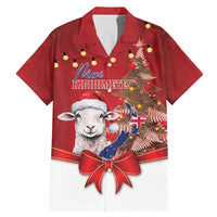 Personalized New Zealand Sheep Christmas Family Matching Mermaid Dress and Hawaiian Shirt Hipi Meri Kirihimete Silver Fern Xmas Tree - Polynesian Pride