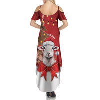 Personalized New Zealand Sheep Christmas Family Matching Summer Maxi Dress and Hawaiian Shirt Hipi Meri Kirihimete Silver Fern Xmas Tree - Polynesian Pride