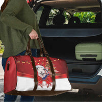 Personalized New Zealand Sheep Christmas Travel Bag Hipi Meri Kirihimete Silver Fern Xmas Tree - Polynesian Pride