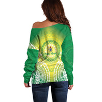 Cook Islands 682 Off Shoulder Sweater Kuki 'Airani Area Code Proud