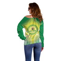 Cook Islands 682 Off Shoulder Sweater Kuki 'Airani Area Code Proud