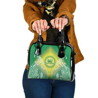 Cook Islands 682 Shoulder Handbag Kuki 'Airani Area Code Proud LT14 One Size Green - Polynesian Pride
