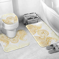 Cook Islands Gospel Day Bathroom Set Happy Nuku Day Tiare Maori Gold