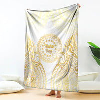 Cook Islands Gospel Day Blanket Happy Nuku Day Tiare Maori Gold