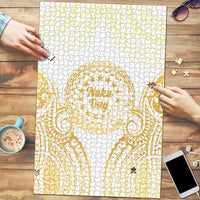 Cook Islands Gospel Day Puzzle Happy Nuku Day Tiare Maori Gold LT14 Gold - Polynesian Pride