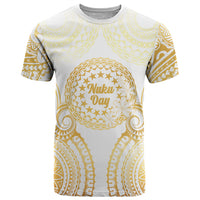 Cook Islands Gospel Day T Shirt Happy Nuku Day Tiare Maori Gold LT14 Gold - Polynesian Pride