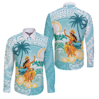 Ura Cook Islands Family Matching Off Shoulder Short Dress and Hawaiian Shirt Kuki 'Airani Traditional Dance Tropical Vibes
