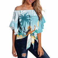 Ura Cook Islands Off Shoulder Wrap Waist Top Kuki 'Airani Traditional Dance Tropical Vibes