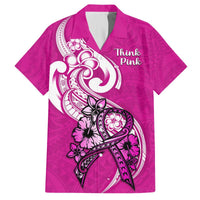 Polynesia Breast Cancer Awareness Hawaiian Shirt Think Pink Polynesian Ribbon White Version LT14 Pink - Polynesian Pride