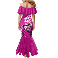 personalised-polynesia-breast-cancer-awareness-family-matching-mermaid-dress-and-hawaiian-shirt-think-pink-polynesian-ribbon-white-version
