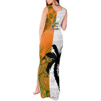 Fiji And Australia Rugby Tank Maxi Dress 2023 World Cup Aboriginal Mix Tapa Pattern LT14 - Polynesian Pride