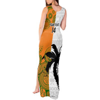 Custom Fiji And Australia Rugby Tank Maxi Dress 2023 World Cup Aboriginal Mix Tapa Pattern LT14 - Polynesian Pride