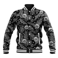 Hawaii Christmas Baseball Jacket Tropical Style With Coat Of Arms LT14 Unisex Black - Polynesian Pride