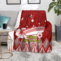 Tonga King Tupou I Day Blanket Tongan Ngatu Pattern With Crown LT14 - Polynesian Pride