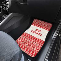Red Mele Kalikimaka Hawaii Car Mats Funny Ho Ho Ho Santa Shaka - Polynesian Pride