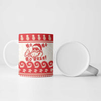 Red Mele Kalikimaka Hawaii Ceramic Mug Funny Ho Ho Ho Santa Shaka LT14 - Polynesian Pride