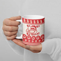 Red Mele Kalikimaka Hawaii Ceramic Mug Funny Ho Ho Ho Santa Shaka LT14 - Polynesian Pride
