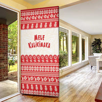 Red Mele Kalikimaka Hawaii Door Cover Funny Ho Ho Ho Santa Shaka LT14 - Polynesian Pride