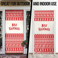 Red Mele Kalikimaka Hawaii Door Cover Funny Ho Ho Ho Santa Shaka LT14 - Polynesian Pride