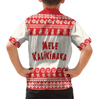 Red Mele Kalikimaka Hawaii Family Matching Off Shoulder Short Dress and Hawaiian Shirt Funny Ho Ho Ho Santa Shaka - Polynesian Pride