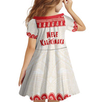 Red Mele Kalikimaka Hawaii Family Matching Off Shoulder Short Dress and Hawaiian Shirt Funny Ho Ho Ho Santa Shaka - Polynesian Pride