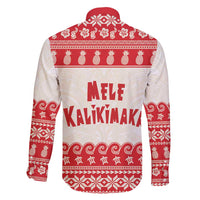 Red Mele Kalikimaka Hawaii Family Matching Off Shoulder Short Dress and Hawaiian Shirt Funny Ho Ho Ho Santa Shaka - Polynesian Pride