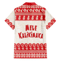 Red Mele Kalikimaka Hawaii Hawaiian Shirt Funny Ho Ho Ho Santa Shaka - Polynesian Pride
