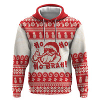 Red Mele Kalikimaka Hawaii Hoodie Funny Ho Ho Ho Santa Shaka - Polynesian Pride