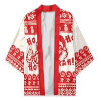 Red Mele Kalikimaka Hawaii Kimono Funny Ho Ho Ho Santa Shaka LT14 Unisex Red - Polynesian Pride