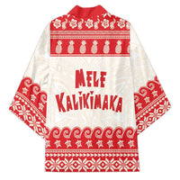 Red Mele Kalikimaka Hawaii Kimono Funny Ho Ho Ho Santa Shaka LT14 - Polynesian Pride