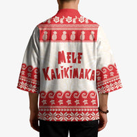 Red Mele Kalikimaka Hawaii Kimono Funny Ho Ho Ho Santa Shaka LT14 - Polynesian Pride