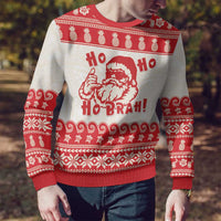 Red Mele Kalikimaka Hawaii Ugly Christmas Sweater Funny Ho Ho Ho Santa Shaka - Polynesian Pride